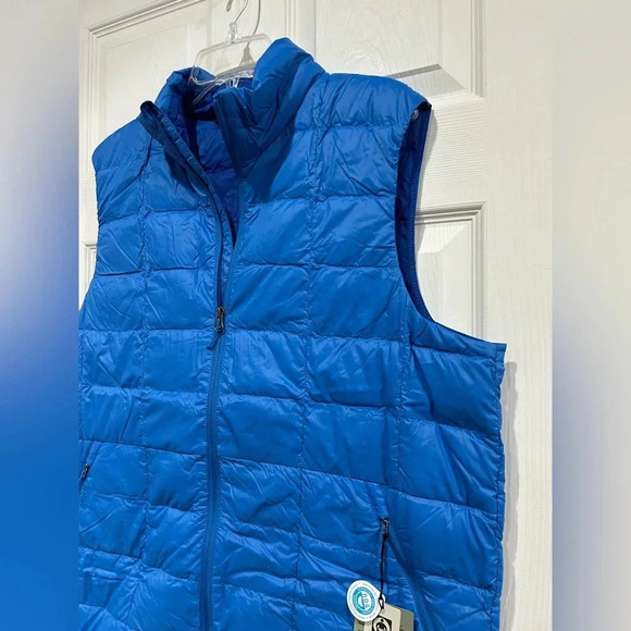 REI Co-op Men’s Large Puffer 650 Down Vest 2.0 Horizon Blue Puff NWT - Picture 2 of 11